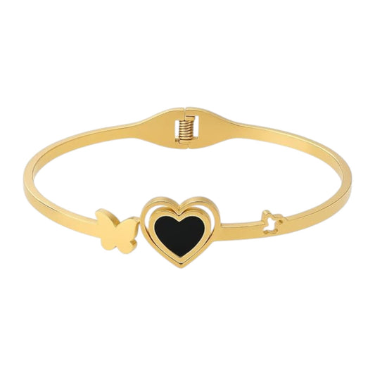 CLYORA Anti Tarnish Stainless Steel Gold Plated Butterfly Bracelet for Women & Girls