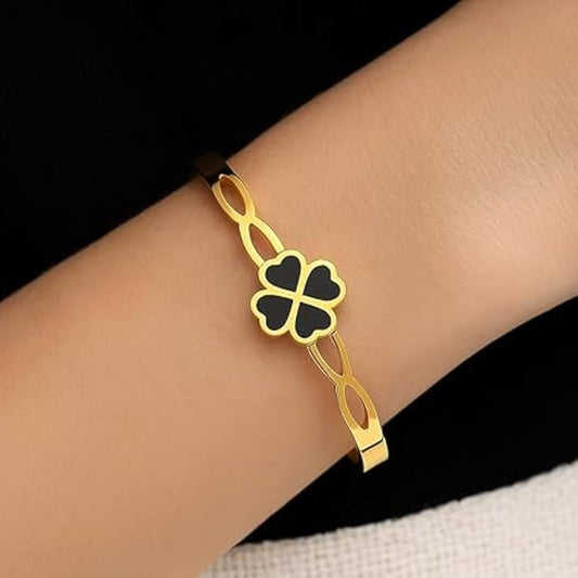 CLYORA Anti Tarnish Stainless Steel Gold Plated Butterfly Bracelet for Women & Girls